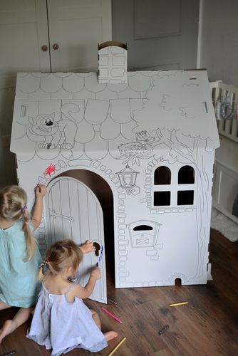 DOMEK Z TEKTURY tekturowy do malowania kartonowy na Arena.pl