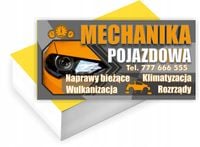 Wizytówki firmowe reklamowe 100szt DUŻY WYBÓR WZORÓW MECHANIKA POJAZDOWA