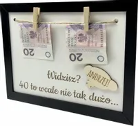 PREZENT NA 30 40 50 60 70 URODZINY RAMKA tabliczka