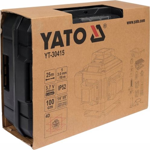 YATO LASER KRZYŻOWY 360 ZIELONY 16 LINIOWY 4D Z AKCESORIAMI YT-30415 na Arena.pl