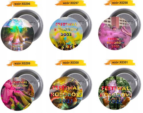 Przypinki buttony FESTIWAL KOLORÓW 2023 TANIO HIT na Arena.pl