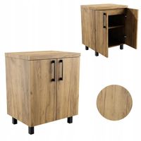 Szafka Łazienkowa Stojąca 60 cm Pod Umywalkę Nablatowa Komoda Dąb