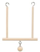 Drewniana huśtawka z dzwoneczkiem do zawieszenia w klatce dla ptaków Trixie