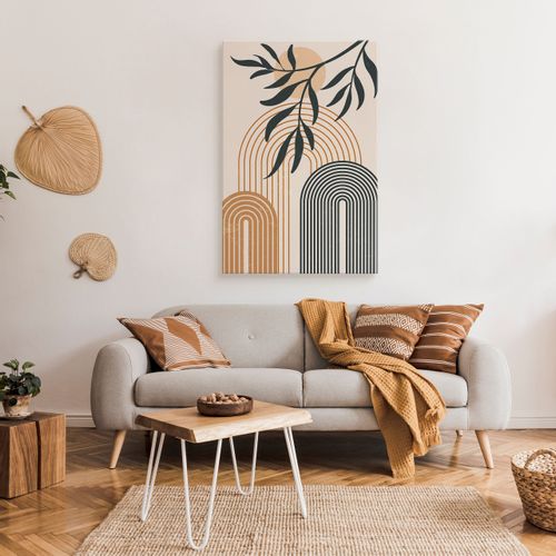 Obraz Na Płótnie Do Salonu Liście Natura Styl Boho 80cm x 120cm na Arena.pl