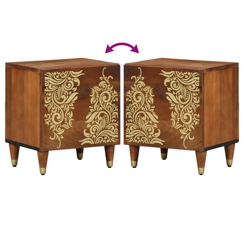 Szafka Nocna 2 pcs miodowy brąz 40 x 33 x 46 cm na Arena.pl