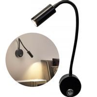 Lampka czarna FLEXI nocna do czytania do sypialni Kiniet LED 3W Wobako