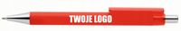 DŁUGOPISY NADRUK UV reklamowe 200 szt chromowana końcówka Z LOGO NAPISEM
