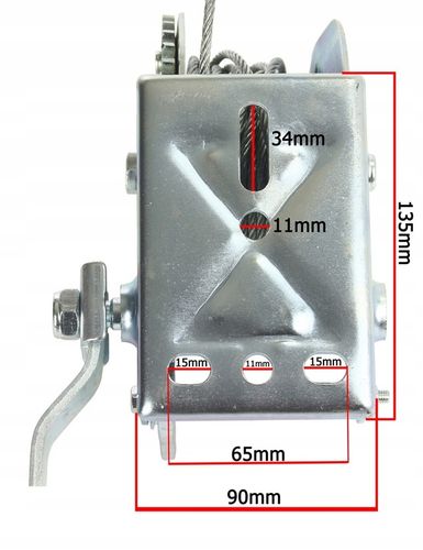 WCIĄGARKA WYCIĄGARKA KORBOWA LINOWA RĘCZNA 454kg na Arena.pl