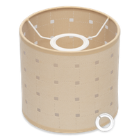 Abażur tkaninowy beżowy 20x20 cm E27 E14 Cerlux – klasyczny klosz do lampy