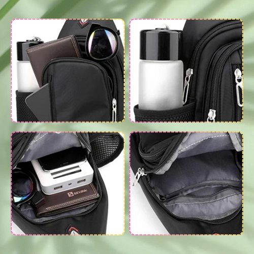 Plecak sportowy torba męska na ramię lekka saszetka wodoodporna czarna na Arena.pl