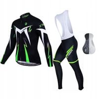 X-TIGER Strój Rowerowy Komplet Kolarski Zestaw Bluza Leginsy TERMO S