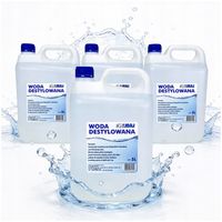 WODA DESTYLOWANA 20L demineralizowana do żelazka autoklawu akumulatora 4x5L