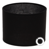 Abażur Cerlux 20x15 cm tkanina czarny na bezbarwnym podkładzie E27 E14