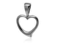 DELIKATNY KLASYCZNY SREBRNY WISIOREK GŁADKIE PUSTE SERCE SERDUSZKO HEART