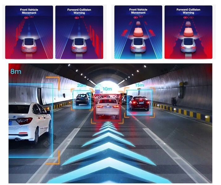 REJESTRATOR JAZDY DO RADIA USB ADAS ANDROID 1280P zdjęcie 2