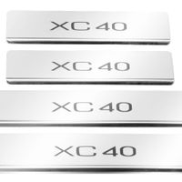 Listwa progowa VOLVO XC40 Stal nierdzewna 304 połysk z czarnymi literami