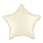 Balon foliowy gwiazda kremowa matowa, 45 cm