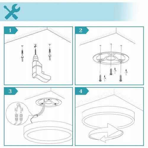 LAMPA SUFITOWA PLAFON OKRĄGŁY LED 30 X 5 CM CZARNY Z PILOTEM na Arena.pl