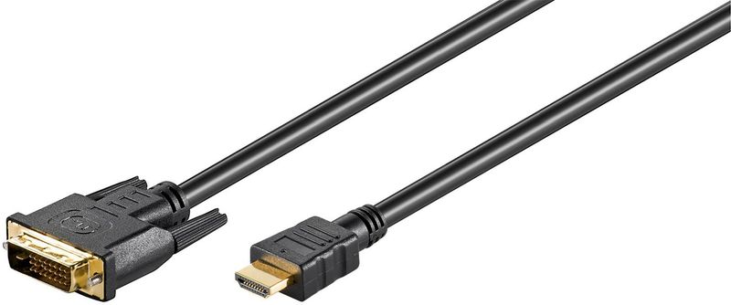MicroConnect HDMI 19 - DVI-D M-M Cable 1m zdjęcie 1