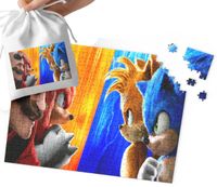 PUZZLE - SONIC WZORY Z BAJEK I GIER PREZENT DLA DZIECI 24el + WORECZEK
