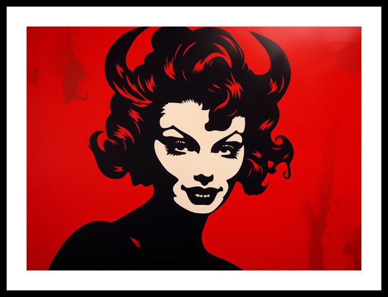 Plakat 55x40cm Czerwona Diablica zdjęcie 3