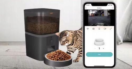 AUTOMATYCZNY PODAJNIK 6L Z KAMERĄ HD1080p Wi-Fi DOZOWNIK KARMY DLA PSA KOTA na Arena.pl
