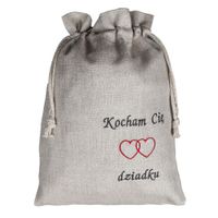 Worek Lniany na Prezent Kocham Cię Dziadku