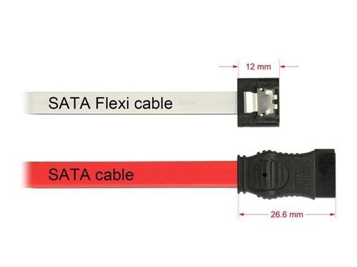 Kabel SATA DATA 50cm Flexi 6Gb/s biały na Arena.pl