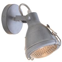 Industrialna lampa kinkiet CRODO 91-71101 reflektorek regulowany szary