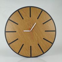 Wielki zegar ścienny 50 cm Dąb naturalny