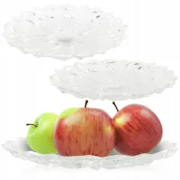 OWOCARKA KRYSZTAŁOWA 33,5CM ELEGANCKA MISA NA OWOCE NOWOCZESNA WZORZYSTA