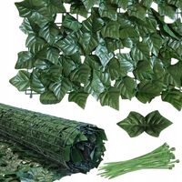 Sztuczny żywopłot siatka osłona na balkon mata cieniująca BLUSZCZ 0,5 x 3m