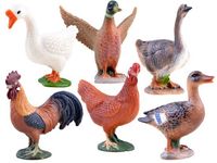 kogut gęś kaczka zwierzęta domowe figurka 5,5x 5,5x2,5cm  |    ZA3387
