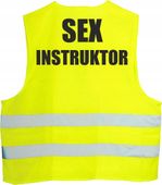 KAMIZELKA ODBLASKOWA nadruk SEX INSTRUKTOR