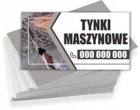 Wizytówki firmowe reklamowe 100szt różne wzory TYNKI MASZYNOWE