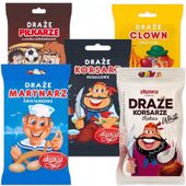 Wadowice Skawa Draże Mix 5 smaków 70 g x 5 sztuk