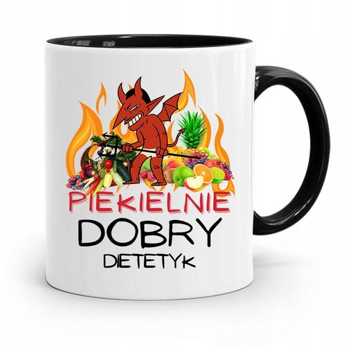 Dla Dietetyka Dietetyczki Kubek Czarny Na Prezent Z Nadrukiem Ze Zdjęciem na Arena.pl
