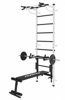 Drabinka Kraft Light 3w1 biała z wyciągiem + ławka + poręcze 200kg