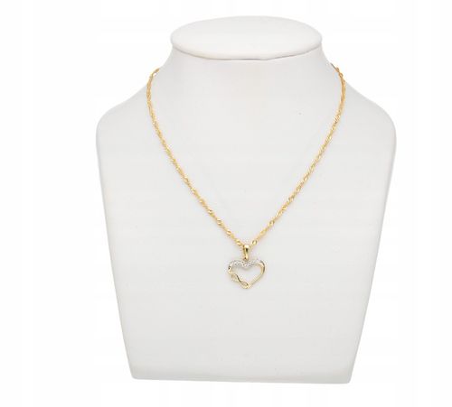 Złoty Wisiorek 333 Serce Nieskończoność GRAWER na Arena.pl