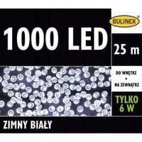 Lampki choinkowe - Bulinex - 1000 LED - biały zimny - 25 m - z zasilaczem