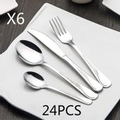 Zestaw  Sztućców 24 szt - HOME DECOR - 24/30 Szt Srebrny 24 Szt