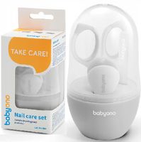 BABYONO ZESTAW KOSMETYCZNY DO PAZNOKCI NOŻYCZKI PILNIK CĄŻKI GREY
