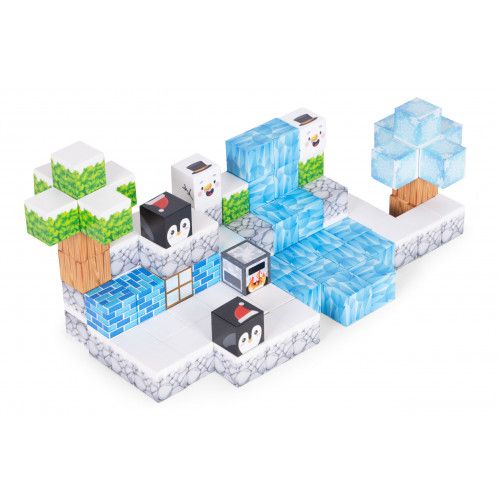 KLOCKI MAGNETYCZNE KONSTRUKCYJNE ZIMOWE 97 ELEMENTÓW DLA DZIECI na Arena.pl