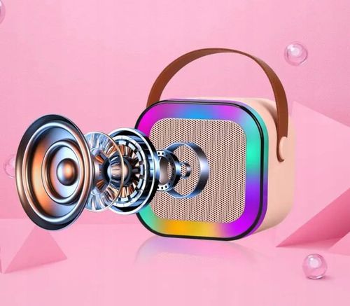 PRZENOŚNY GŁOŚNIK KARAOKE RGB 2 MIKROFONY USB SD MINI JACK BLUETOOTH ZESTAW na Arena.pl