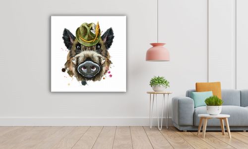 OBRAZ NA PŁÓTNIE 024 Dzik 60x60cm na Arena.pl