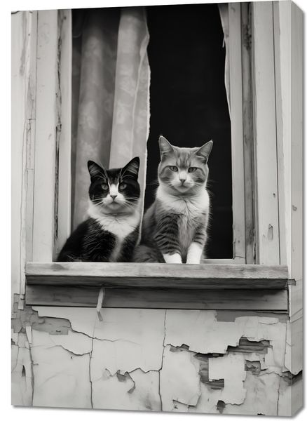 Obraz 70x100cm Para w Oknie zdjęcie 1