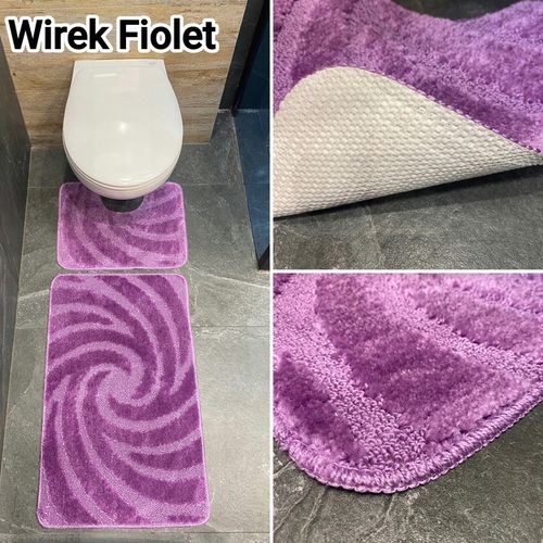 Komplet 2-częściowy dywanik łazienkowy podgumowany szybkoschnący mix wzorów na Arena.pl