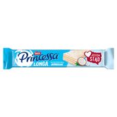 Princessa Longa wafelek z kremem kokosowym oblany białą polewą 40g