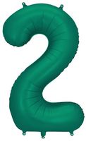 Balon foliowy Cyfra ''2'', 86cm, butelkowa zieleń