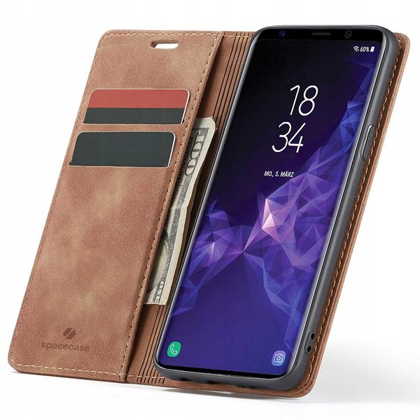 Spacecase Wallet Galaxy S9 light brown zdjęcie 1